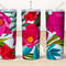 Flowers Tumbler, Watercolor Flowers Skinny Tumbler, Pink Rose Tumbler, Seamless Floral Tumbler.jpg