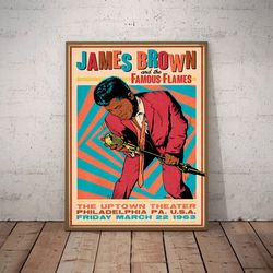 james brown poster, godfather groovemusic poster, soul music poster, singer poster, wall art, wall decor, prints