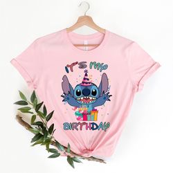 its my birthday shirt, stitch shirt, disney shirt, stitch party shirt,