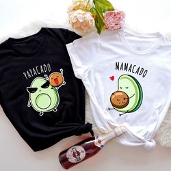 mamacado shirt, papacado shirt, avocado couple pregnancy announcement shirt