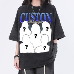 custom vintage washed shirt, custom homage graphic u