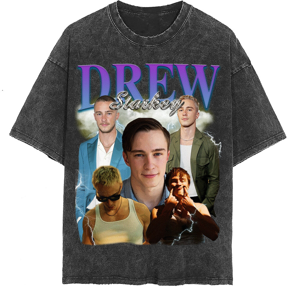 Drew Starkey Vintage Washed Shirt, Actor Retro 90's T-Shirt, Fans Gift For Women, Homage Tee For Men - 2.jpg
