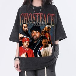ghostface killah vintage washed shirt,hiphop rnb rap
