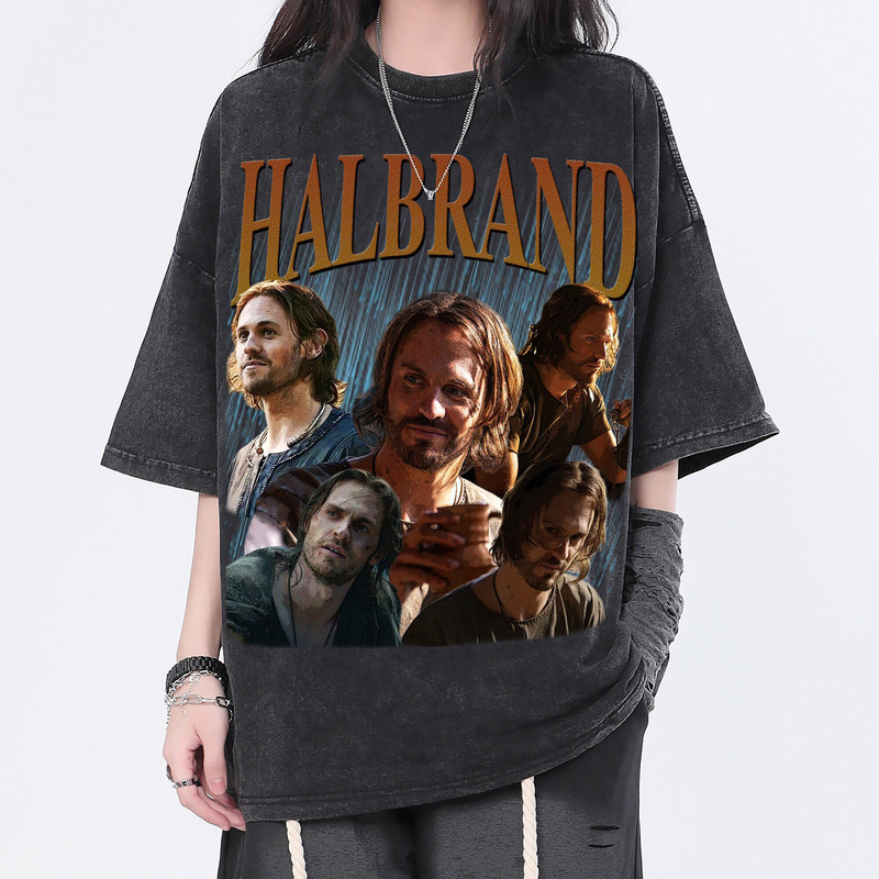 Halbrand Vintage Washed Shirt, Actor Homage Unisex T-Shirt, Fans Gift For Women, Retro 90's Tee For Men - 1.jpg