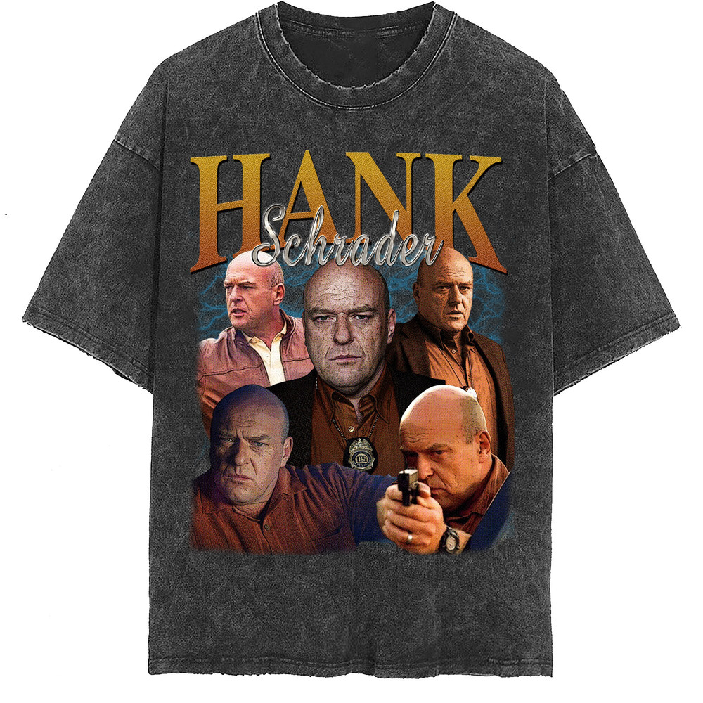 Hank Schrader Vintage Washed Shirt, Actor Homage Graphic Unisex T-Shirt, Bootleg Retro 90's Fans Tee Gift - 2.jpg