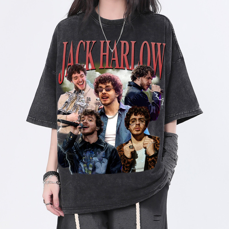 Jack Harlow Vintage Washed Shirt, Hip hop RnB Rap Unisex Homage Tee,inspired Morena Fans Gift For Women, Retro 90's T-Shirt For Men - 1.jpg