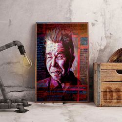 john prine poster, americana legendmusic poster, country folk music poster, singer poster, wall art, wall decor, prints