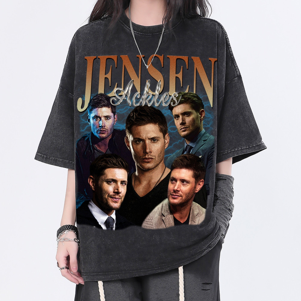 Jensen Ackles Vintage Washed Shirt, Actor Homage Graphic Unisex T-Shirt, Bootleg Retro 90's Fans Tee Gift - 1.jpg