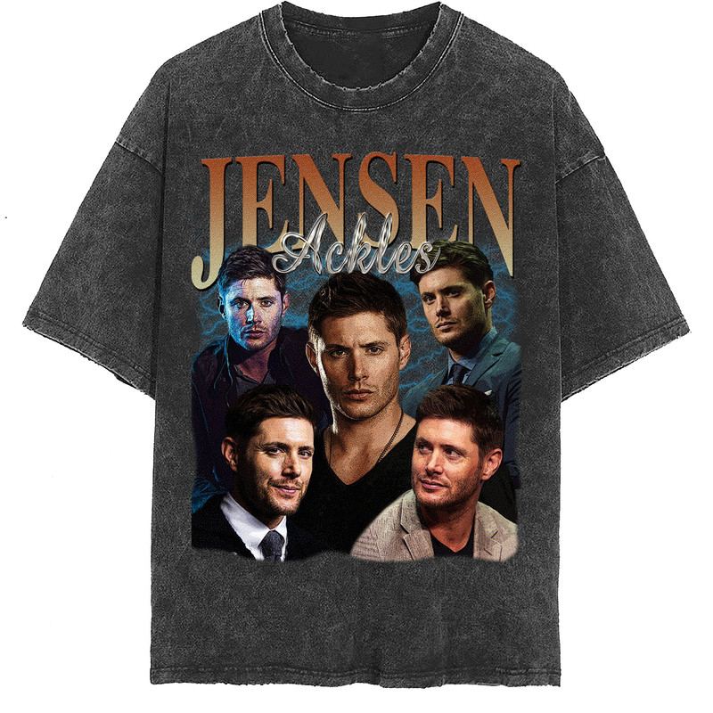Jensen Ackles Vintage Washed Shirt, Actor Homage Graphic Unisex T-Shirt, Bootleg Retro 90's Fans Tee Gift - 2.jpg