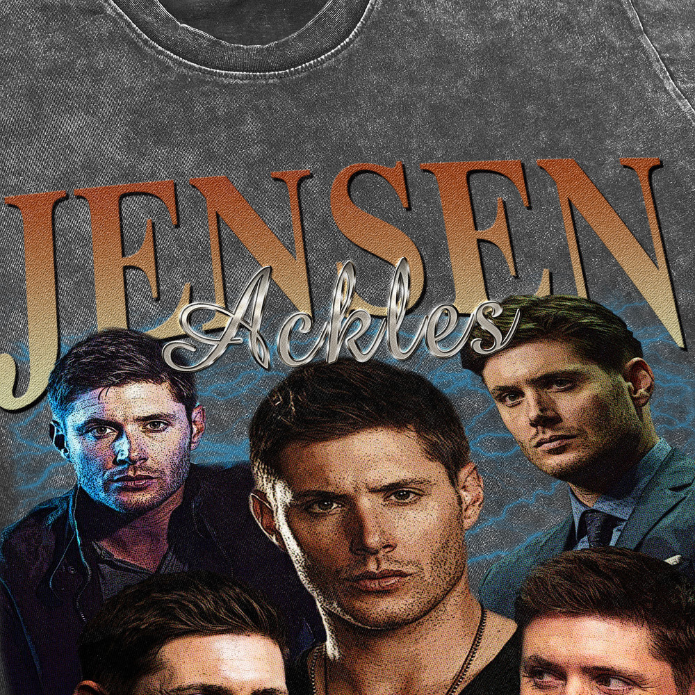 Jensen Ackles Vintage Washed Shirt, Actor Homage Graphic Unisex T-Shirt, Bootleg Retro 90's Fans Tee Gift - 3.jpg