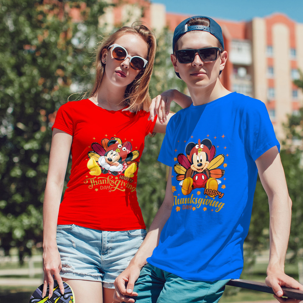 Happy Thanksgiving Disney ShirtsMickey and Minnie Turkey ShirtsCustomized Disney Thanksgiving shirtsany name any year Thanksgiving shirts - 2.jpg