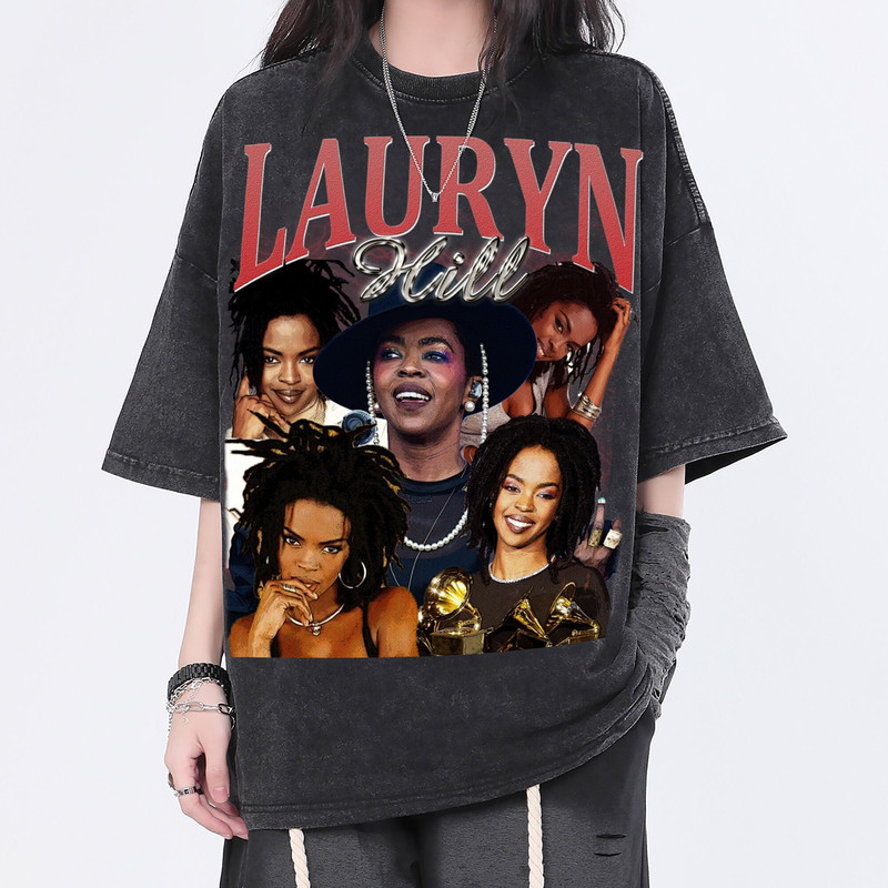 Lauryn Hill Vintage Washed Shirt, Hill Rapp Unisex Homage Tee , Fans Gift For Women, Retro 90's T-Shirt For Men - 1.jpg