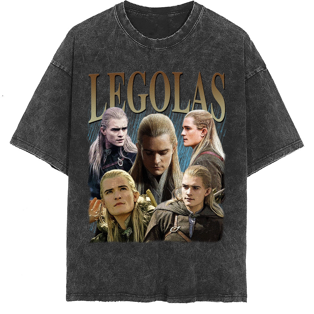 Legolas Lord Vintage Washed Shirt, Actor Homage Graphic Unisex T-Shirt, Bootleg Retro 90's Fans Tee Gift - 2.jpg