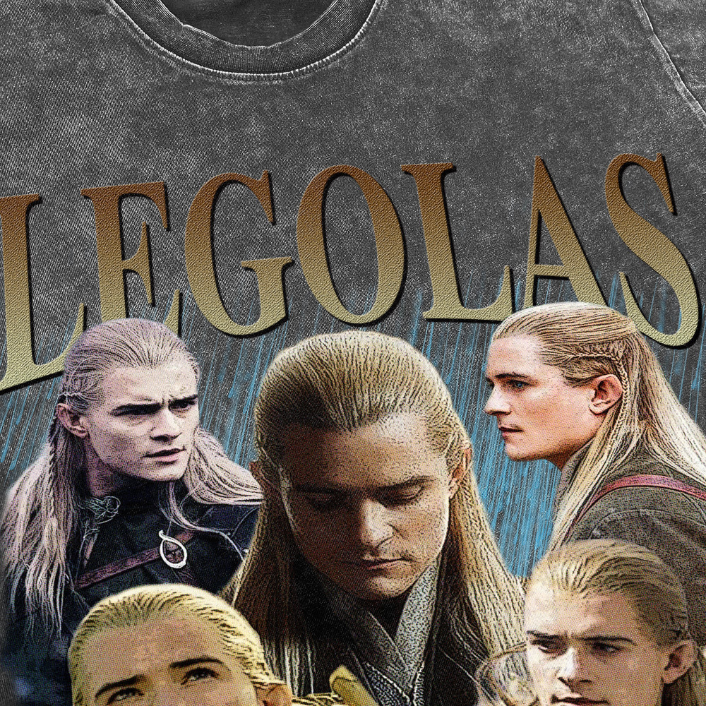 Legolas Lord Vintage Washed Shirt, Actor Homage Graphic Unisex T-Shirt, Bootleg Retro 90's Fans Tee Gift - 3.jpg