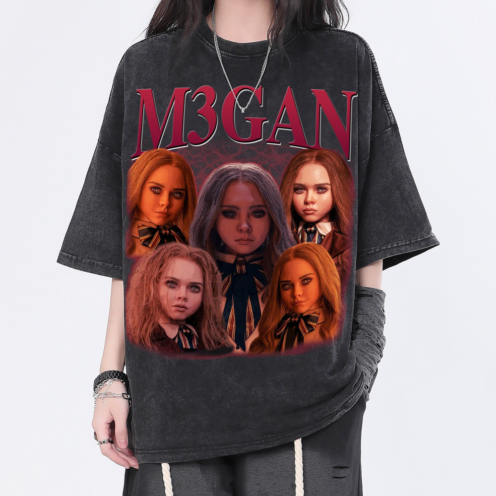 M3gan Vintage Washed Shirt, Actor Retro 90's T-Shirt, Fans Gift For Women, Homage Tee For Men - 1.jpg