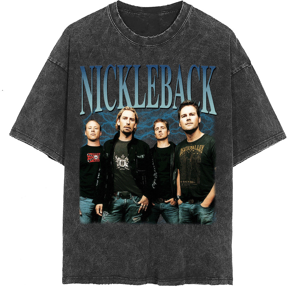 Nickelback Vintage Washed Shirt,Rock Band Homage Graphic Unisex T-Shirt, Bootleg Retro 90's Fans Tee Gift - 2.jpg