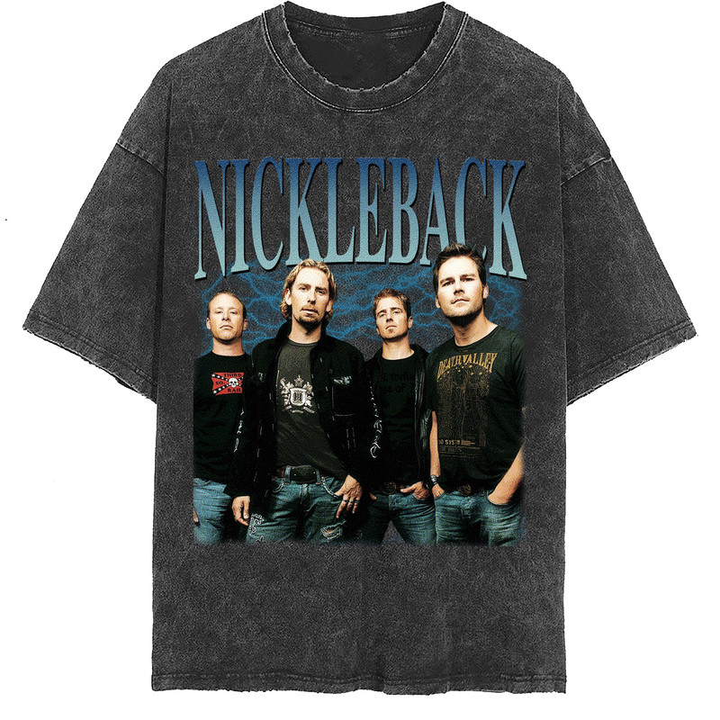 Nickelback Vintage Washed Shirt,Rock Band Homage Graphic Unisex T-Shirt, Bootleg Retro 90's Fans Tee Gift - 2.jpg