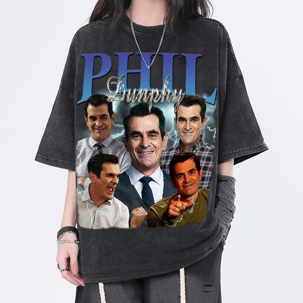 Phil Dunphy Vintage Washed Shirt, Actor Homage Graphic Unisex T-Shirt, Bootleg Retro 90's Fans Tee Gift - 1.jpg