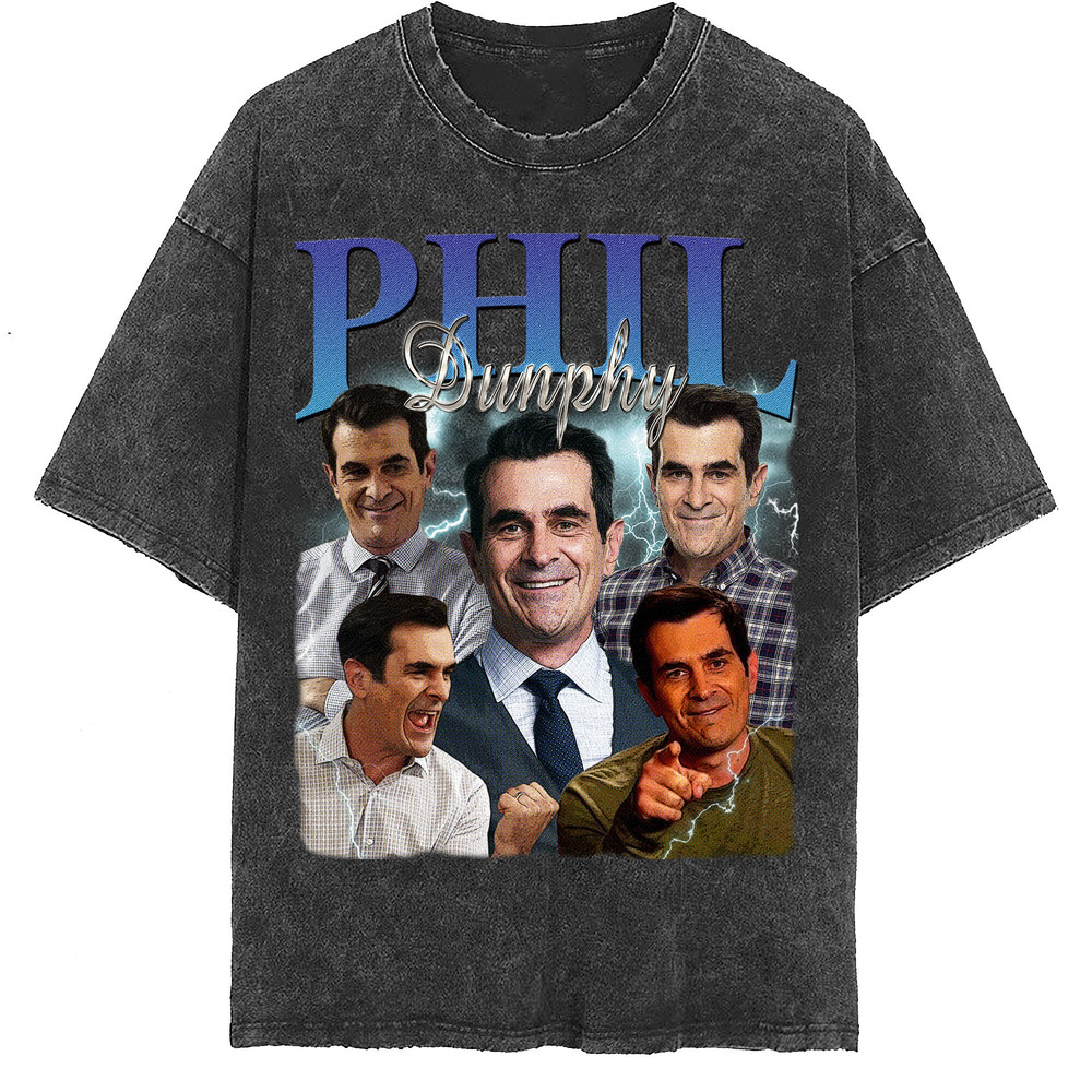 Phil Dunphy Vintage Washed Shirt, Actor Homage Graphic Unisex T-Shirt, Bootleg Retro 90's Fans Tee Gift - 2.jpg