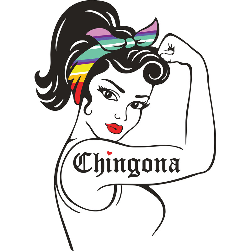 Digitalcricut2205205-Chingona SVG, Rosie the Riveter svg, lgbt pride girl svg, Rainbow bandana cut file for Cricut, Silhouette.png