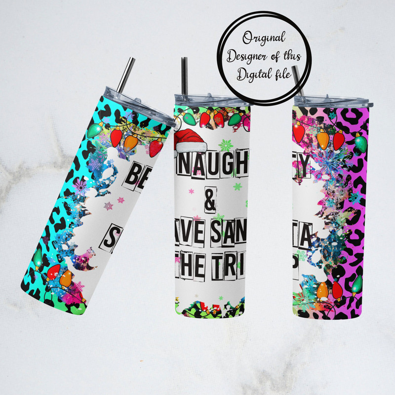 Be naughty and save santa the trip, sublimation 20oz tumbler PNG.jpg