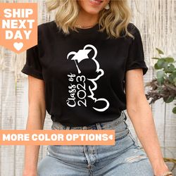 disney graduation shirts, class of 2023, senior t-shirt, collage life, gift for senio