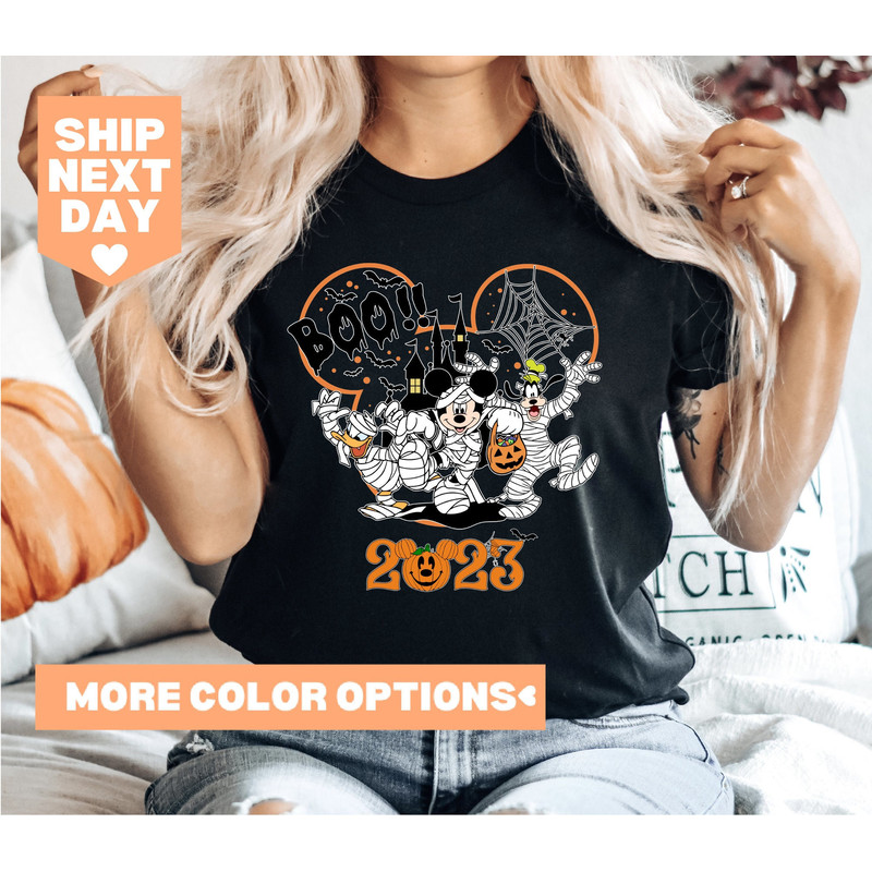 Disney Halloween 2023 Shirt, Disney Halloween Matching Shirt, Disney Family Shirt, Mickey Minnie and Friends Shirt, Disney Halloween Shirt - 1.jpg