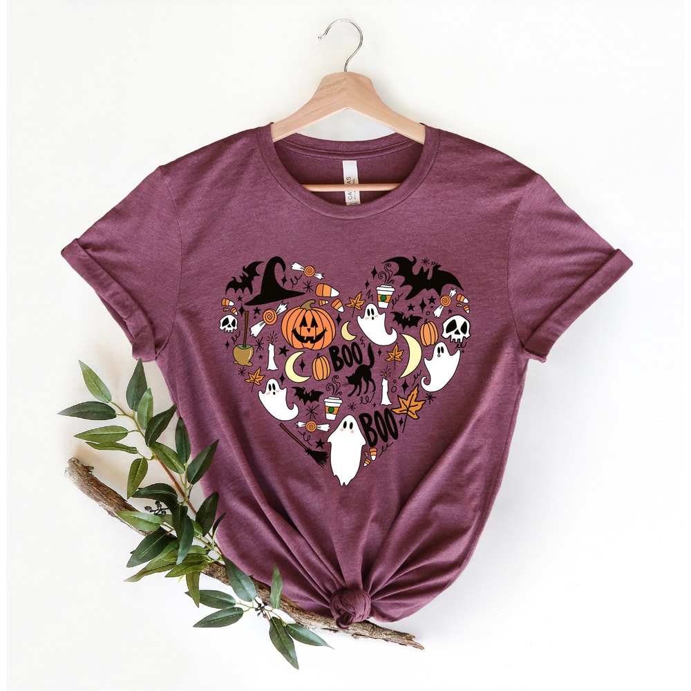 Cute Halloween Theme Shirt for Women, Halloween T-Shirts, Cute Teacher Halloween T-Shirts, Mom Halloween Shirt, Fall Shirts,Happy Halloween - 4.jpg