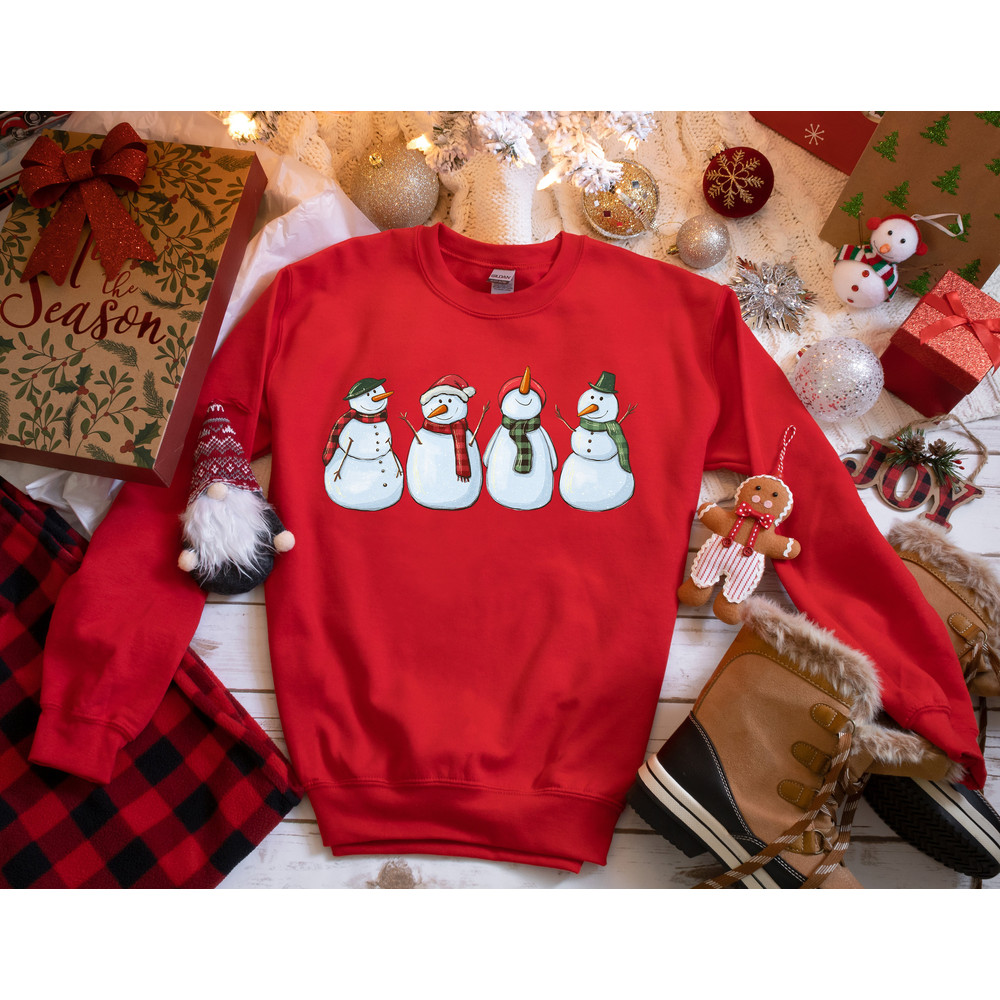 Cute Christmas Sweatshirt,Winter Sweater,Snowman Christmas Sweatshirt,Family Christmas Vibe Tee,Retro Vintage Christmas Shirt,Happy New Year - 2.jpg