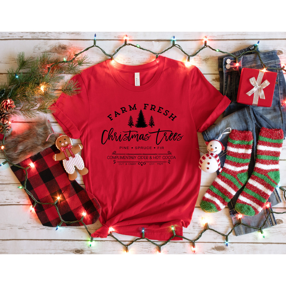 Vintage Christmas Tree Farm Fresh Sweatshirt,Merry Christmas Santa Gift Sweatshirt,2022 Merry Christmas,Christmas Pajamas,Family Matching - 2.jpg