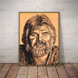 kenny rogers poster, iconic performermusic poster, country music poster, singer poster, wall art, wall decor, prints