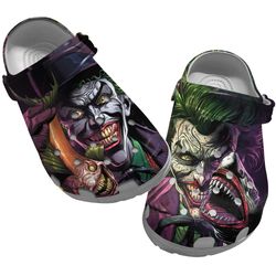 joker crocs, movie sandals, movie crocs, characters movie crocs, joker clog shoes unisex