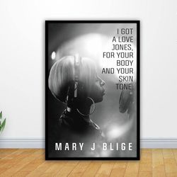 mary j blige poster, iconic harmonies poster, music poster, hip hop soul music, r&b music poster, singer poster
