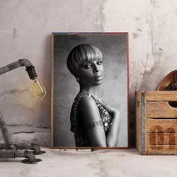 mary j blige poster, emotional anthem poster, music poster, hip hop soul music, r&b music poster, singer poster