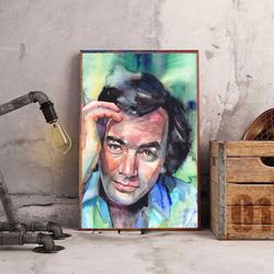 neil diamond poster, shining neil poster, music poster, rock music poster, singer songwriter poster, wall art