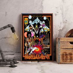 parliament funkadelic poster, cosmic crooner poster, music poster, funk music poster, singer poster, wall art
