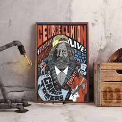 parliament funkadelic poster, funkadelic maestro poster, music poster, funk music poster, singer poster, wall art