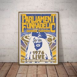 parliament funkadelic poster, parliamentary serenade poster, music poster, funk music poster, singer poster, wall art