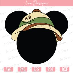 SVG PNG DXF Pdf File for Safari Hat Mickey