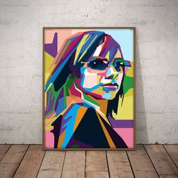 pj harvey poster, fierce elegance poster, music poster, indie rock poster, singer poster, wall art, wall decor, prints