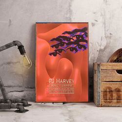 pj harvey poster, haunting melodies poster, music poster, indie rock poster, singer poster, wall art, wall decor, prints