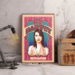 pj harvey poster, captivating aura poster, music poster, indie rock poster, singer poster, wall art, wall decor, prints
