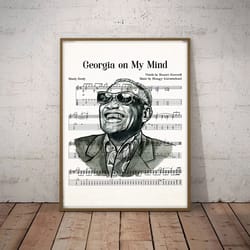 ray charles poster, captivating ray poster, music poster, rhythm and blues music poster, singer poster, wall art