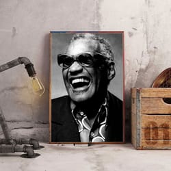 ray charles poster, legendary ray charles poster, music poster, rhythm and blues music poster, singer poster, wall art