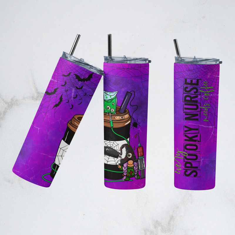 Spooky Nurse Tumbler Tumbler, Spooky Nurse Tumbler Skinny Tumbler.png