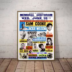 sam cooke poster, timeless tunes poster, music poster, soul music poster, singer poster, wall art, wall decor, prints