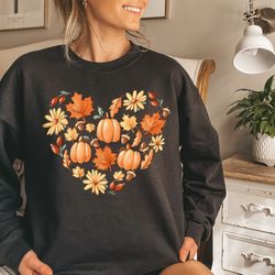 fall doodles heart shirt, fall sweatshirt, pumpkin