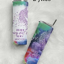 unicorn tumbler, unicorn skinny tumbler