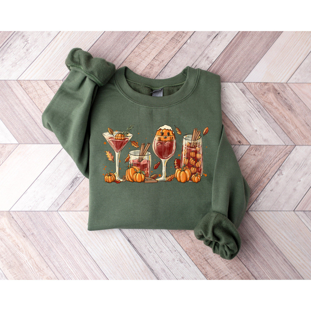Fall Sweatshirt,Fall Wine Sweathirt,Thanksgiving Cocktail Shirt,Thanksgiving Dinner Tee,Happy Thanksgiving,Thanksgiving Gift,Fall For Jesus - 1.jpg