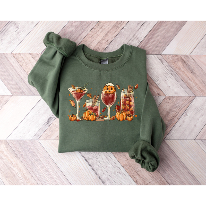 Fall Sweatshirt,Fall Wine Sweathirt,Thanksgiving Cocktail Shirt,Thanksgiving Dinner Tee,Happy Thanksgiving,Thanksgiving Gift,Fall For Jesus - 1.jpg